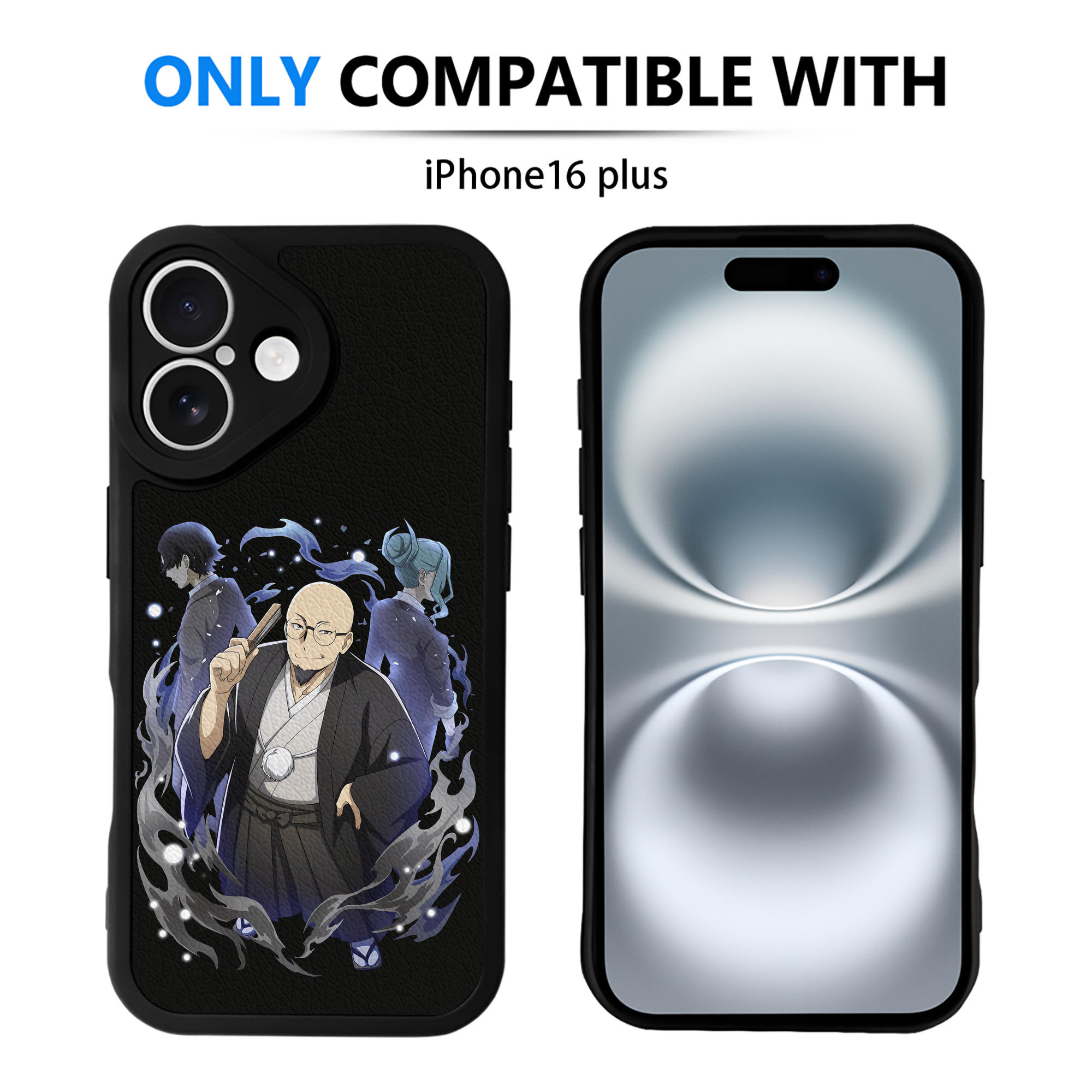（画像用） 文豪ストレイドッグス Bungo Stray Dogs 【iPhone 16シリーズ対応】シリコンスマホケース（レザー調） 材質：シリコン